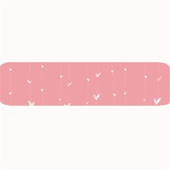 Pink Background With White Hearts On Lines Large Bar Mats by TastefulDesigns