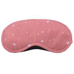 Pink Background With White Hearts On Lines Sleeping Masks by TastefulDesigns