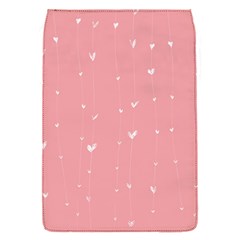 Pink Background With White Hearts On Lines Flap Covers (s)  by TastefulDesigns