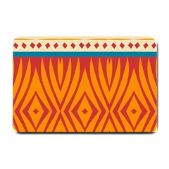 Shapes In Retro Colors       Small Doormat by LalyLauraFLM