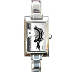 Silence Of Beauty Rectangle Italian Charm Watch