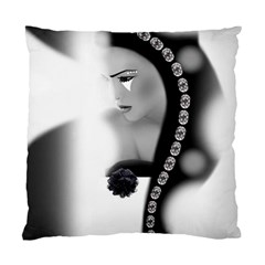 Silence Of Beauty Standard Cushion Case (one Side) by mugebasakart