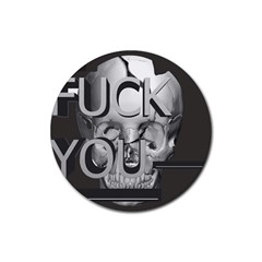  Fuck You Rubber Round Coaster (4 Pack)  by mugebasakart