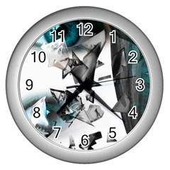 Blue Eye Wall Clocks (silver) 