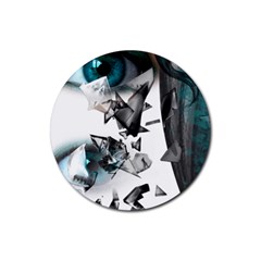 Blue Eye Rubber Round Coaster (4 Pack)  by mugebasakart