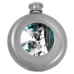 Blue Eye Round Hip Flask (5 Oz) by mugebasakart