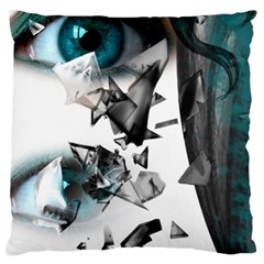 Blue Eye Standard Flano Cushion Case (one Side) by mugebasakart