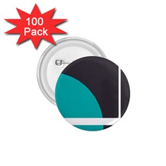 Turquoise Line 1 75  Buttons (100 Pack) 