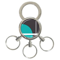 Turquoise Line 3-ring Key Chains by mugebasakart