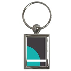 Turquoise Line Key Chains (rectangle)  by mugebasakart