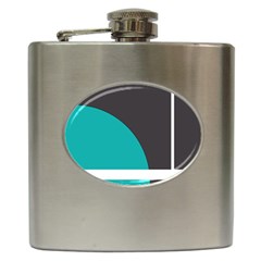 Turquoise Line Hip Flask (6 Oz) by mugebasakart