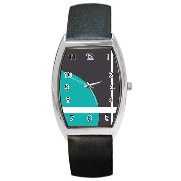 Turquoise Line Barrel Style Metal Watch