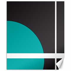 Turquoise Line Canvas 8  X 10 