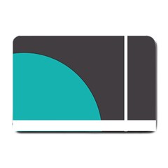 Turquoise Line Small Doormat  by mugebasakart