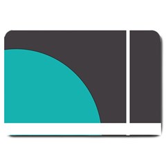 Turquoise Line Large Doormat  by mugebasakart