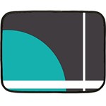 Turquoise Line Fleece Blanket (Mini) 35 x27  Blanket