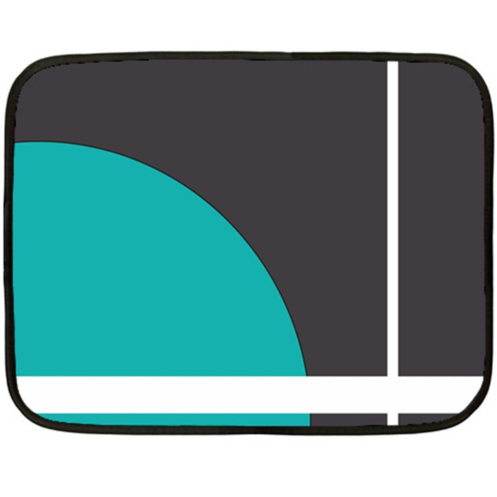 Turquoise Line Fleece Blanket (Mini)