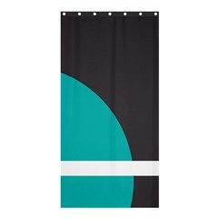 Turquoise Line Shower Curtain 36  X 72  (stall)  by mugebasakart