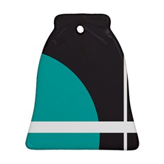 Turquoise Line Ornament (bell) by mugebasakart