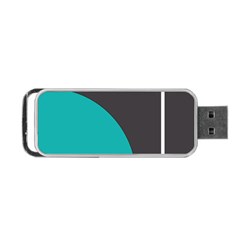 Turquoise Line Portable Usb Flash (one Side) by mugebasakart