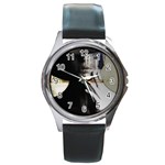 Burnt Round Metal Watch Front