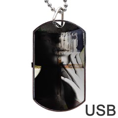 Burnt Dog Tag Usb Flash (one Side) by mugebasakart