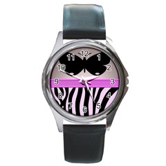 Butterfly Round Metal Watch by mugebasakart