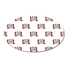 Lol Emoji Graphic Pattern Oval Magnet by dflcprints