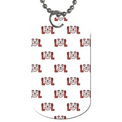 Lol Emoji Graphic Pattern Dog Tag (one Side) by dflcprints