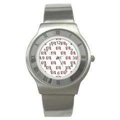 Lol Emoji Graphic Pattern Stainless Steel Watch by dflcprints