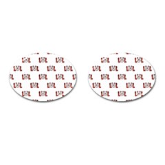 Lol Emoji Graphic Pattern Cufflinks (oval) by dflcprints