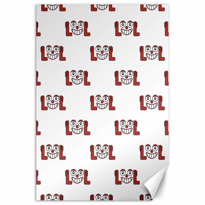 Lol Emoji Graphic Pattern Canvas 20  x 30  