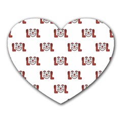 Lol Emoji Graphic Pattern Heart Mousepads by dflcprints