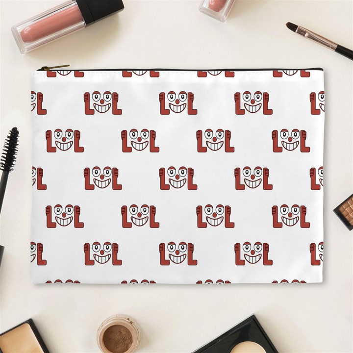 Lol Emoji Graphic Pattern Cosmetic Bag (XL)