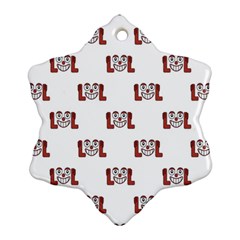 Lol Emoji Graphic Pattern Snowflake Ornament (two Sides) by dflcprints