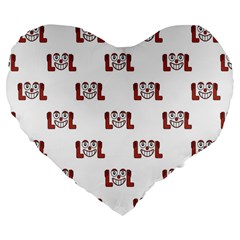 Lol Emoji Graphic Pattern Large 19  Premium Flano Heart Shape Cushions by dflcprints