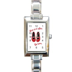 There is no place like home Rectangle Italian Charm Watch