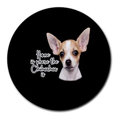 Chihuahua Round Mousepads by Valentinaart