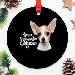 Chihuahua Ornament (round) by Valentinaart