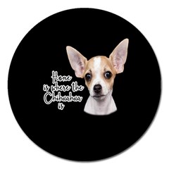 Chihuahua Magnet 5  (round) by Valentinaart