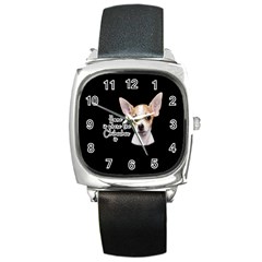 Chihuahua Square Metal Watch