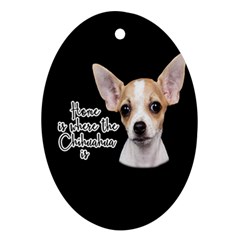 Chihuahua Oval Ornament (two Sides) by Valentinaart