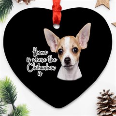 Chihuahua Heart Ornament (Two Sides)