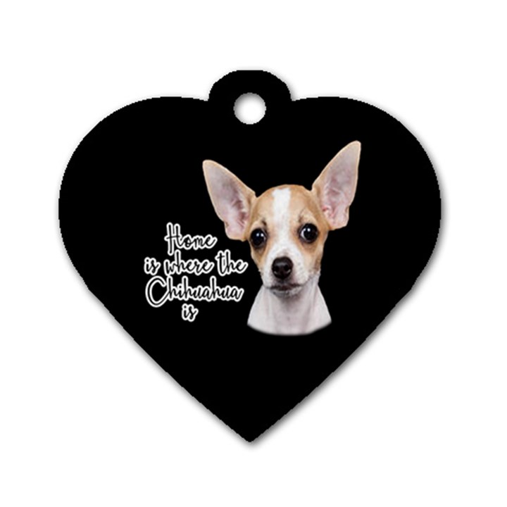 Chihuahua Dog Tag Heart (One Side)