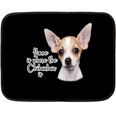 Chihuahua Double Sided Fleece Blanket (mini)  by Valentinaart