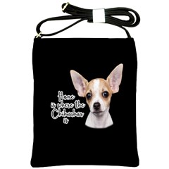 Chihuahua Shoulder Sling Bags by Valentinaart