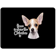 Chihuahua Fleece Blanket (large)  by Valentinaart