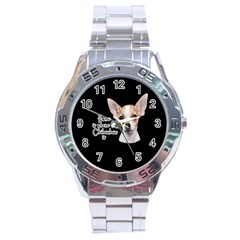 Chihuahua Stainless Steel Analogue Watch by Valentinaart