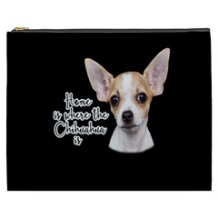 Chihuahua Cosmetic Bag (xxxl)  by Valentinaart