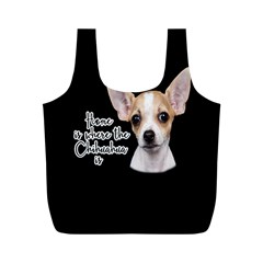 Chihuahua Full Print Recycle Bags (m)  by Valentinaart